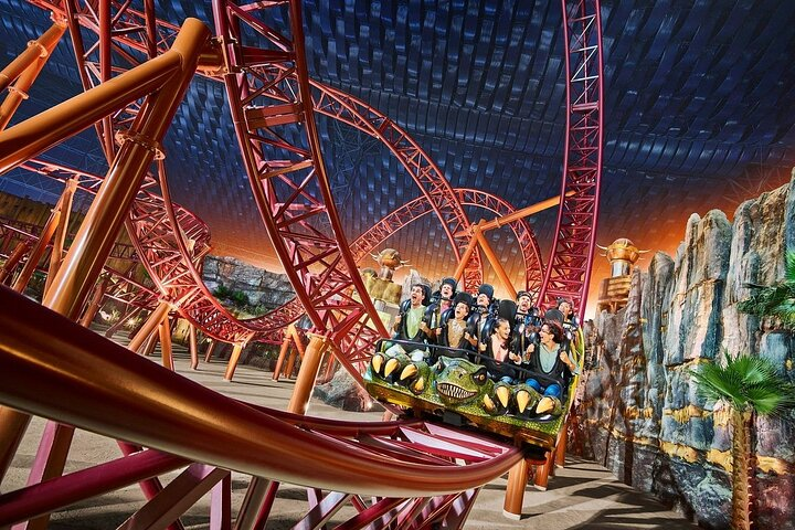 Experience exhilarating rides and immersive environments at IMG Worlds of Adventure where excitement awaits guests of all ages in the heart of Dubai's indoor wonderland.